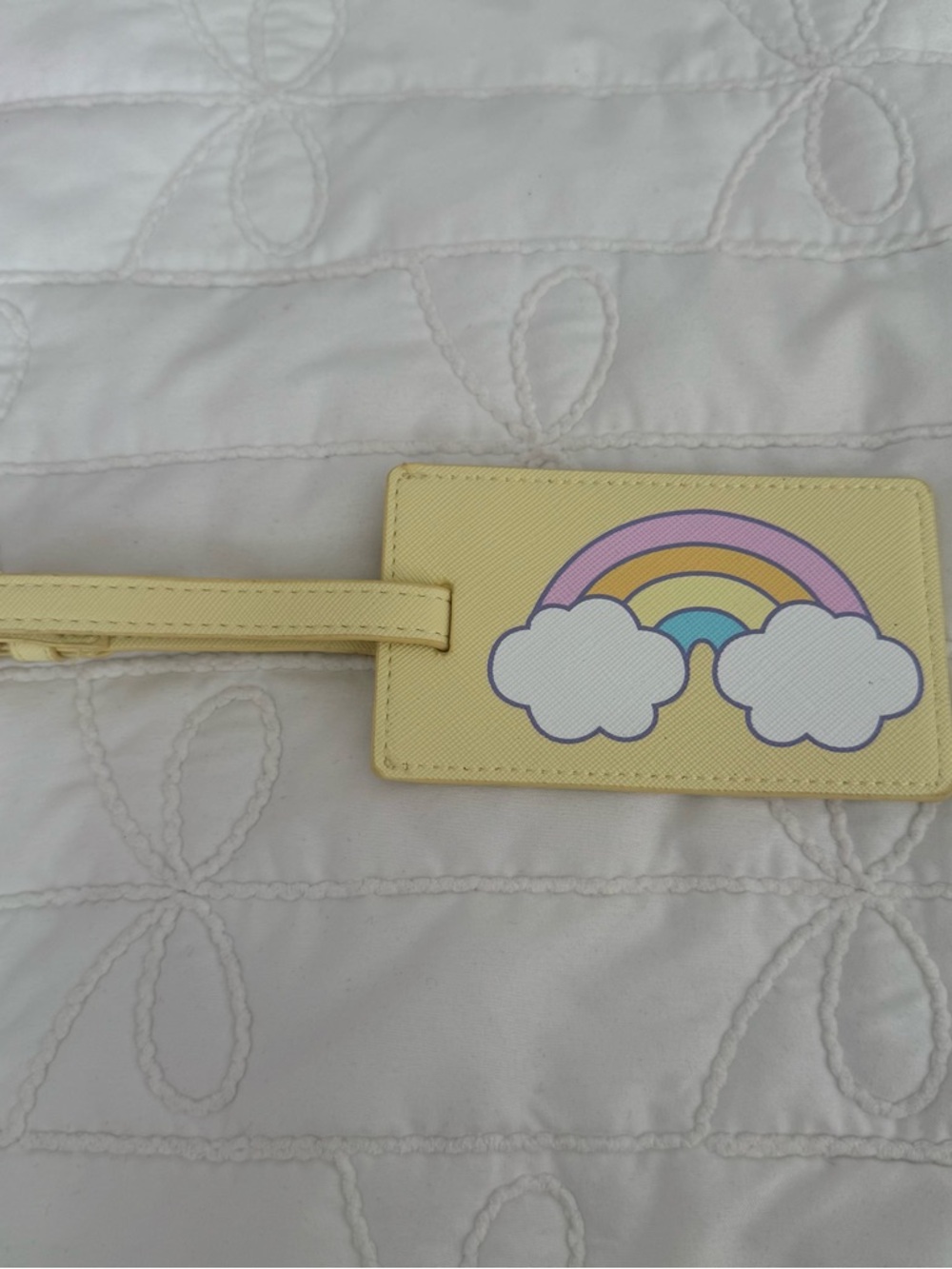 Stoney Clover Lane Rainbow Yellow Luggage Tag